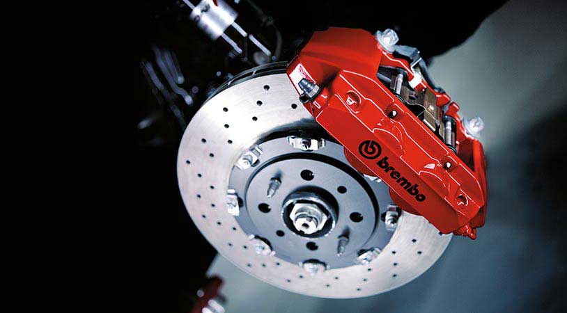 Sistema frenante Abarth Brembo rossi